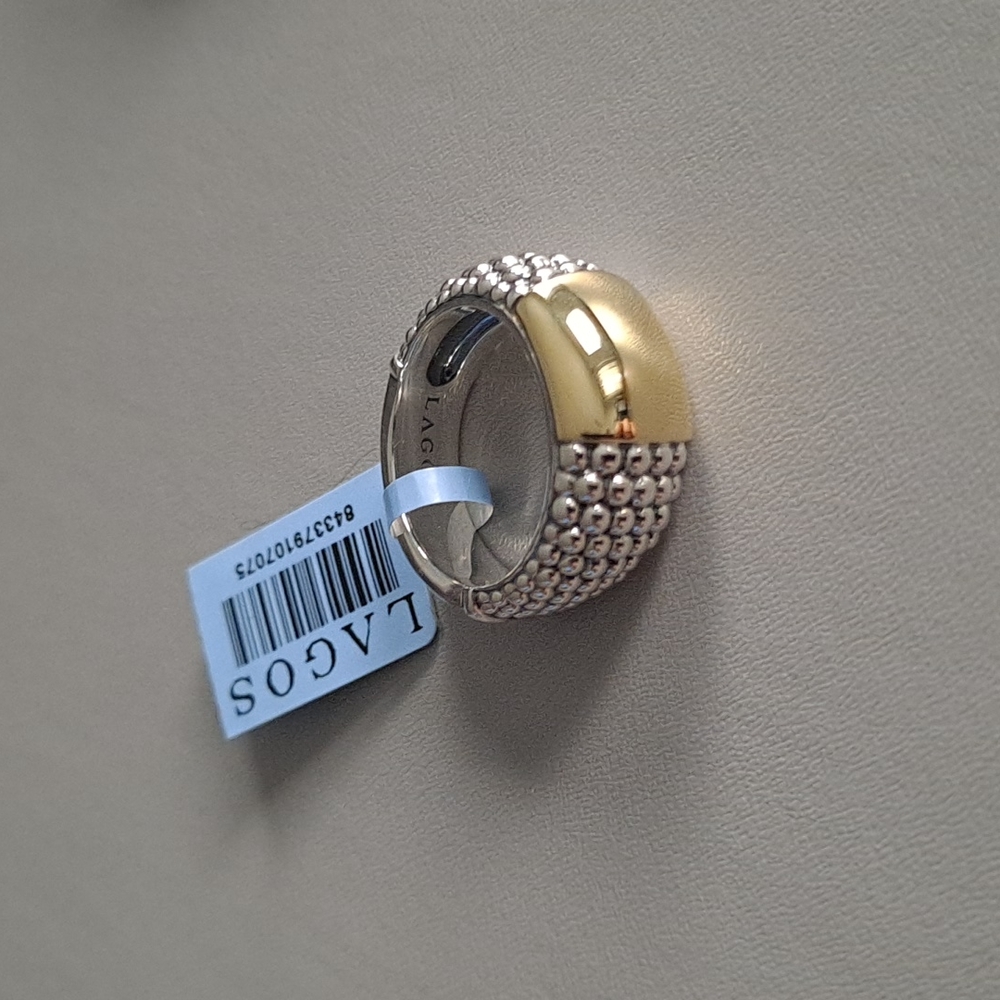 NWT Lagos High Bar Smooth Plate ring